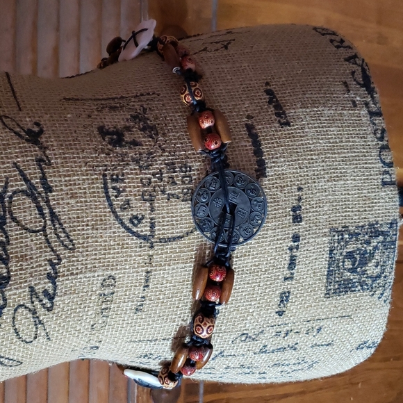 Zodiac bohemian tie belt. Beaded - Picture 1 of 10